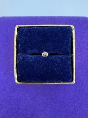 💛 Classic 14k Gold Solitaire Diamond Earring